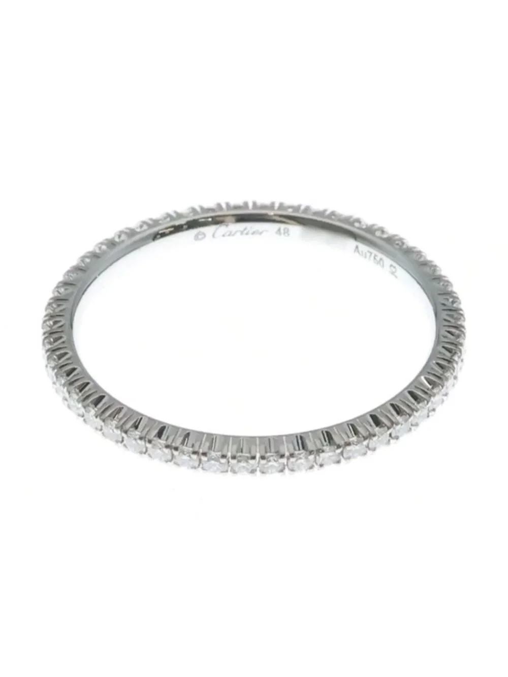 Cartier Etain Cell Full Eternity Diamond Ring White Gold